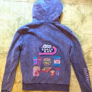 Butter Girls Snackbar Zip-Up Sweatshirt Size XL